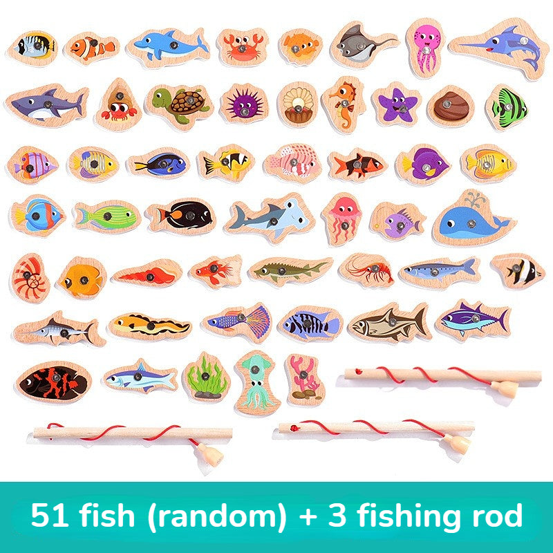 Montessori Wooden Fishing Toys