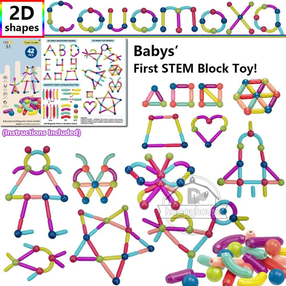 STEM Magnetic Constructor Blocks Set