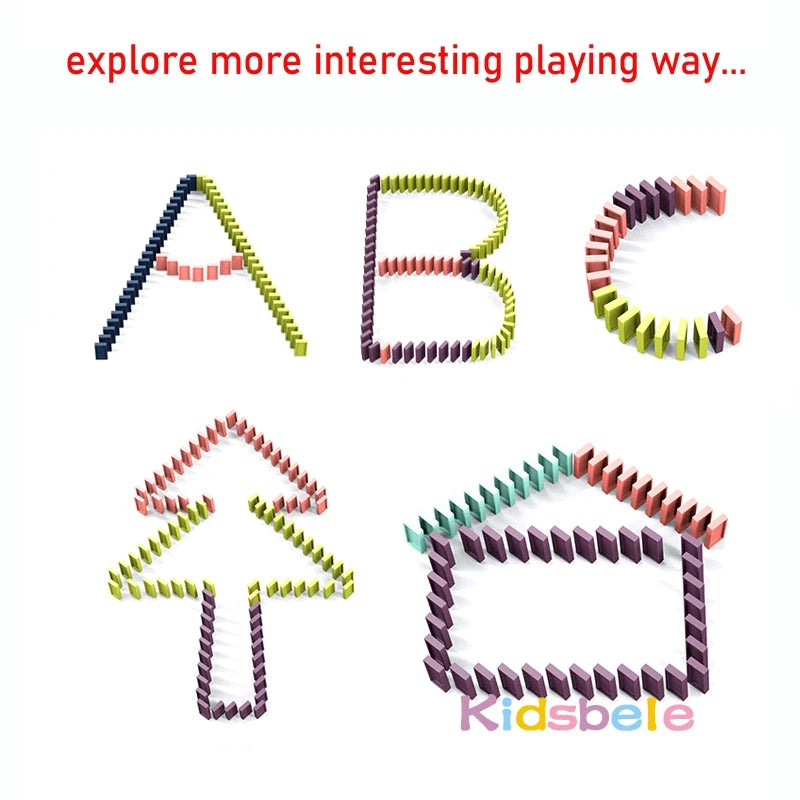 Electric Domino Train Car Set with Sound & Light