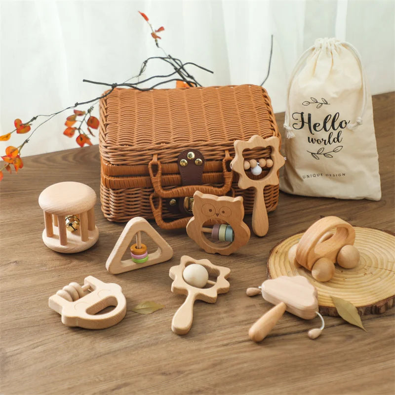 Wooden Chew Handheld Toys