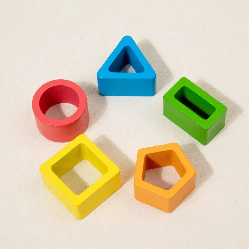 Montessori Wooden Sorting and Stacking Toys