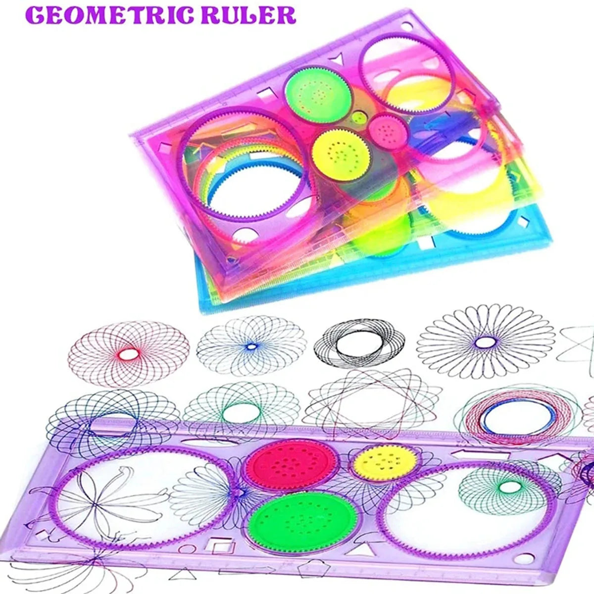 Geometry Spirograph Drawing Stencil Set