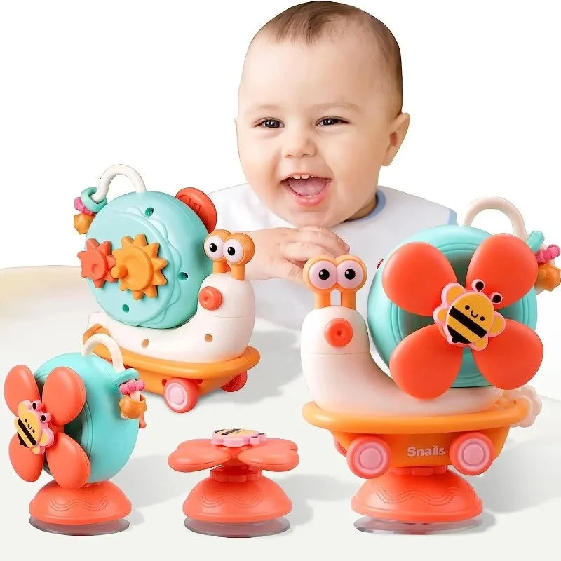 Montessori Inspired Dining Table Toy Suction Spinner