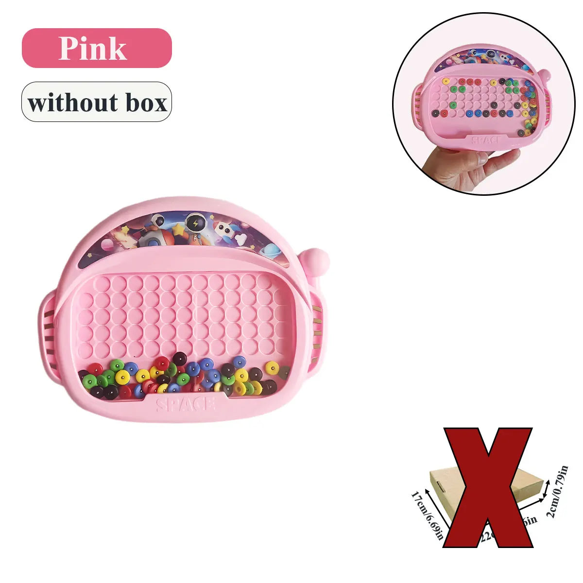 Magnetic Doodle Board with Pen & Beads