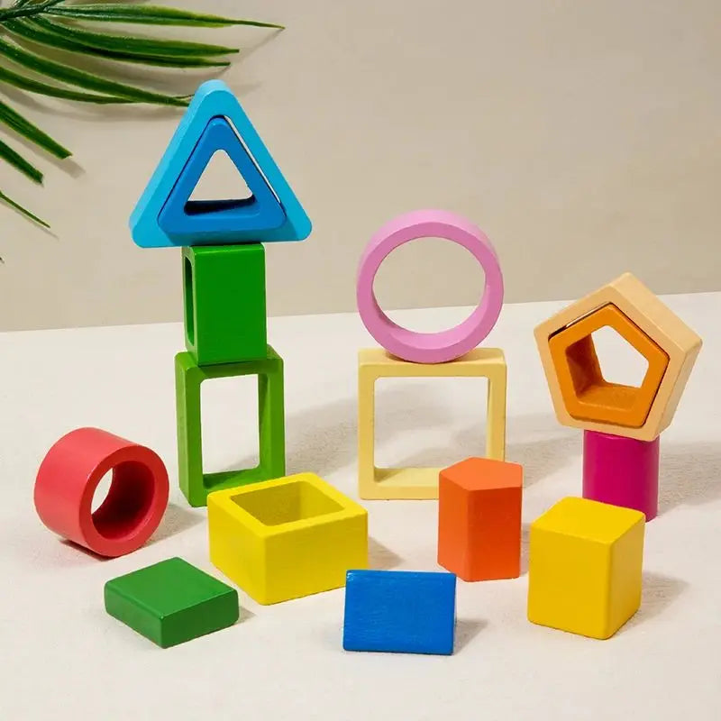 Montessori Wooden Sorting and Stacking Toys