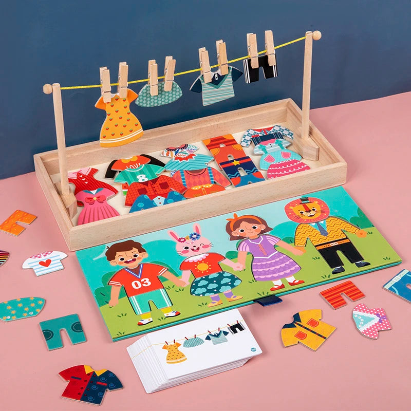 Drying Rack Clothes Dress-Up Puzzle