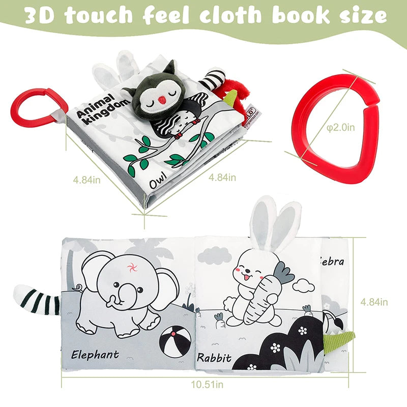3D Touch Feel High Contrast Cloth Book