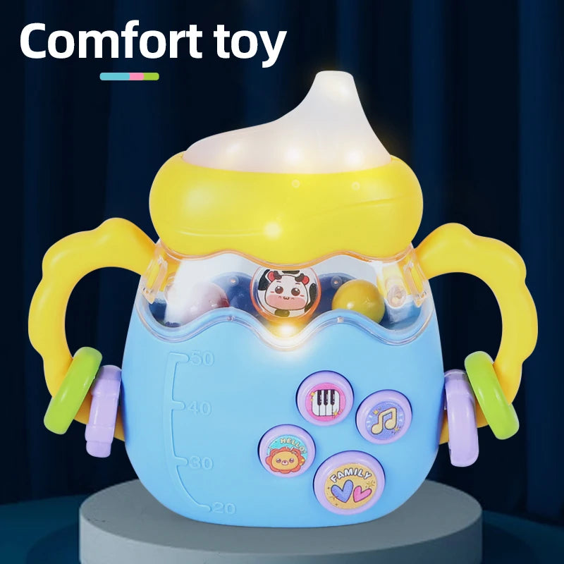 Baby Bottle Toy with Musical Rattle Teether