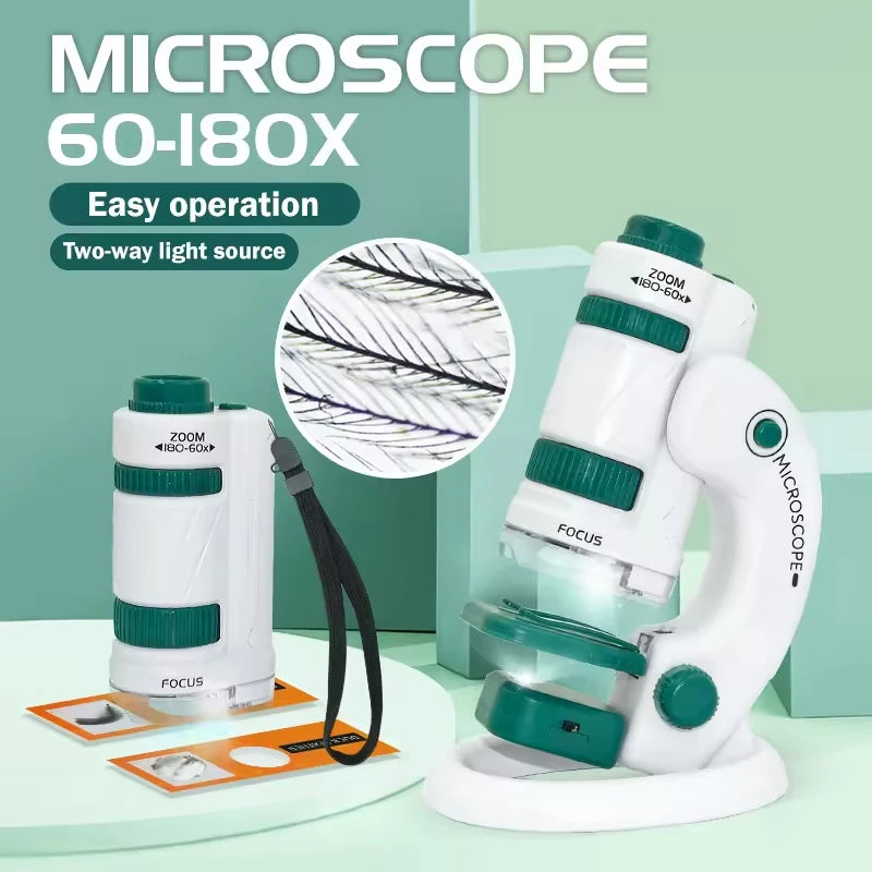 60X-120X Portable Child Microscope Kit