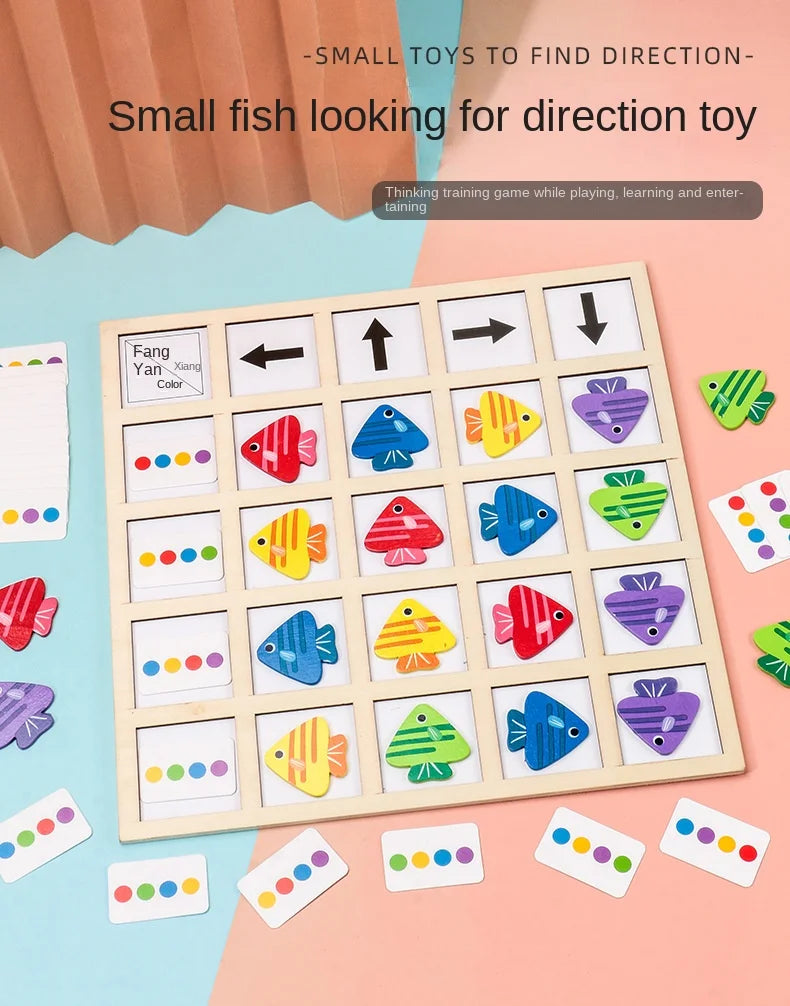 Montessori Wooden Direction and Match Game