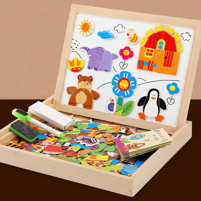 Montessori Animals Magnetic and Drawing Board