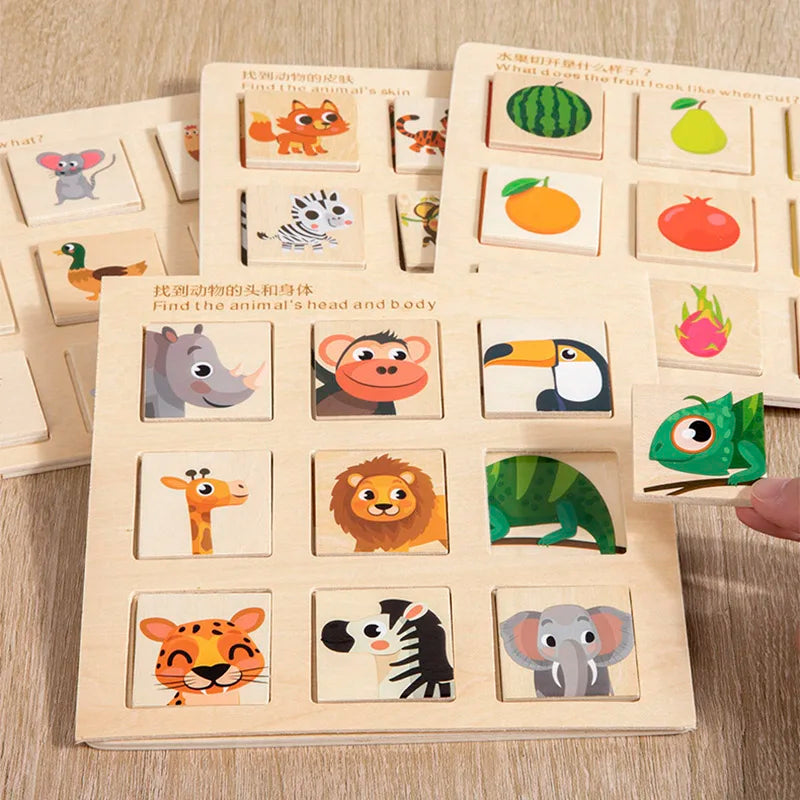 Montessori Wooden Logical Thinking Matching Puzzle