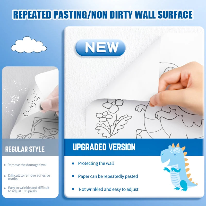 DIY Coloring Paper Roll Color Filling Paper