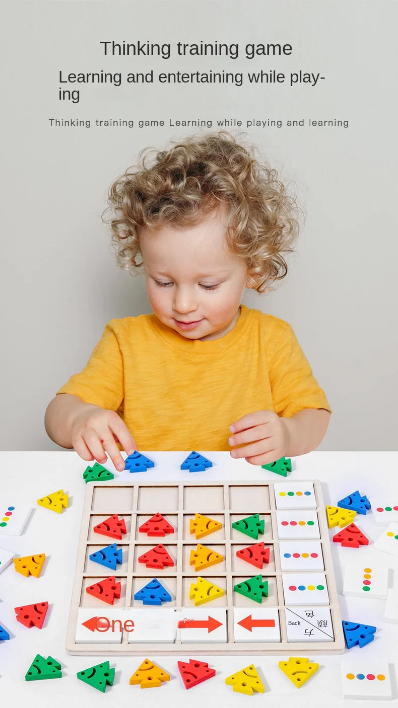 Montessori Wooden Direction and Match Game