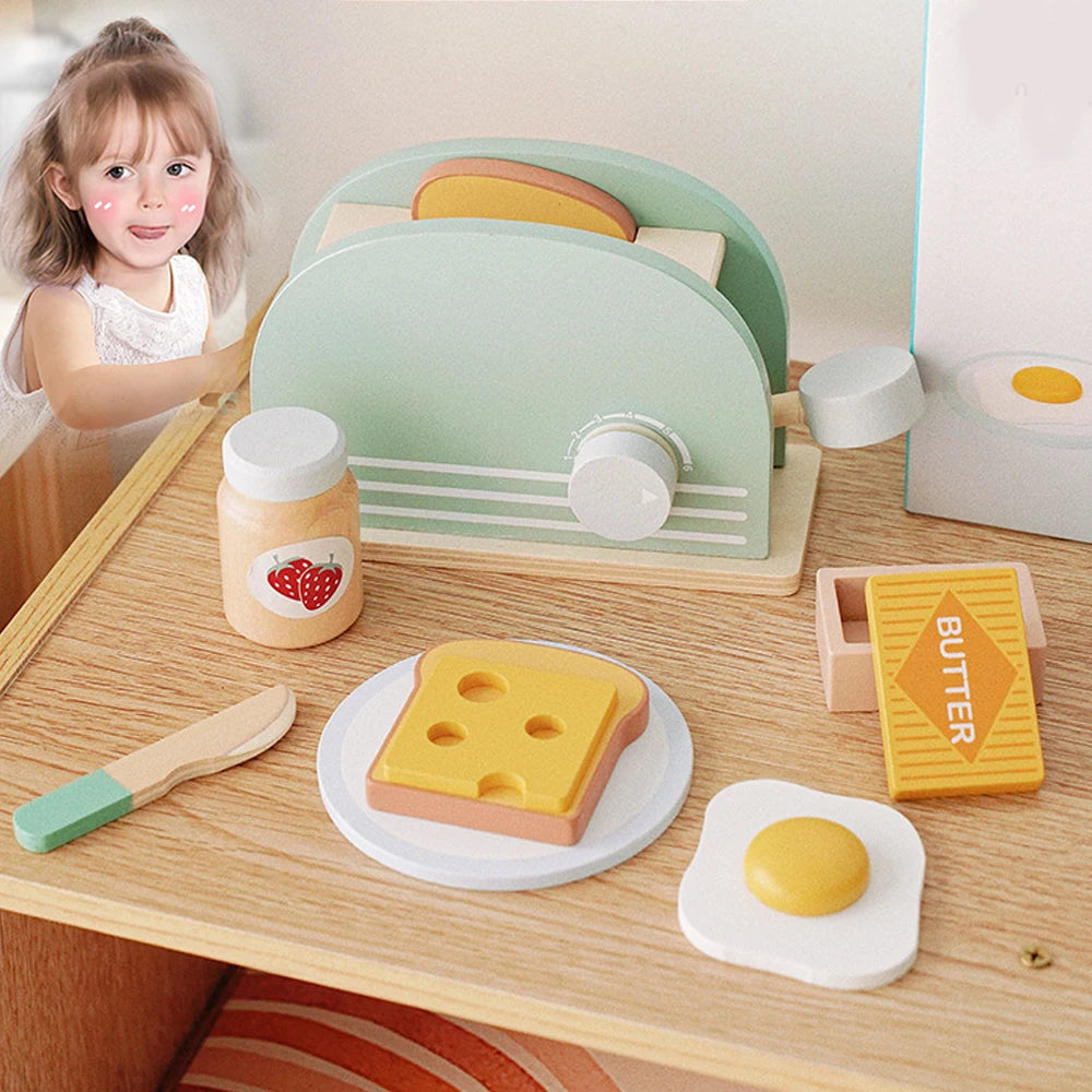 Wooden Toaster Machine Playset