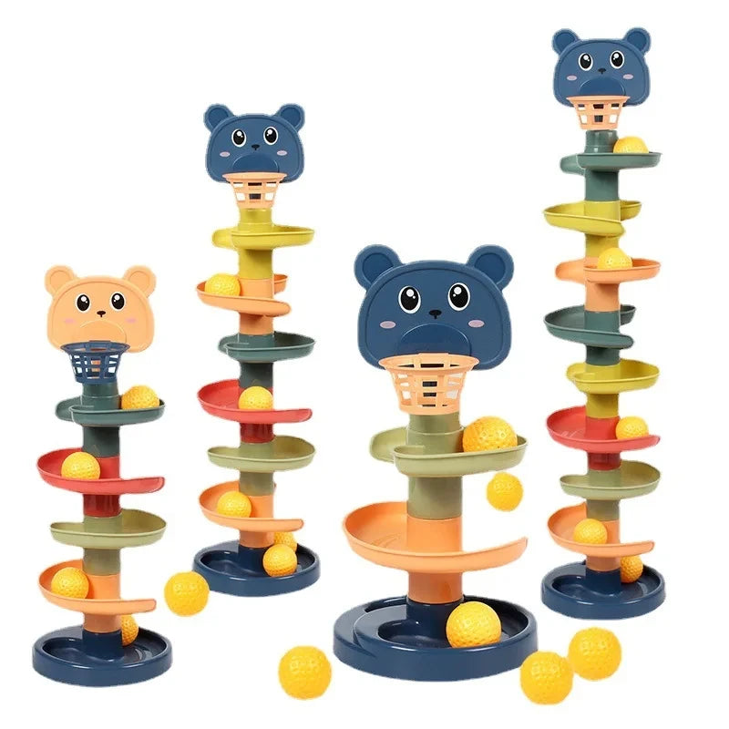 Montessori Toy Rolling Ball Tower