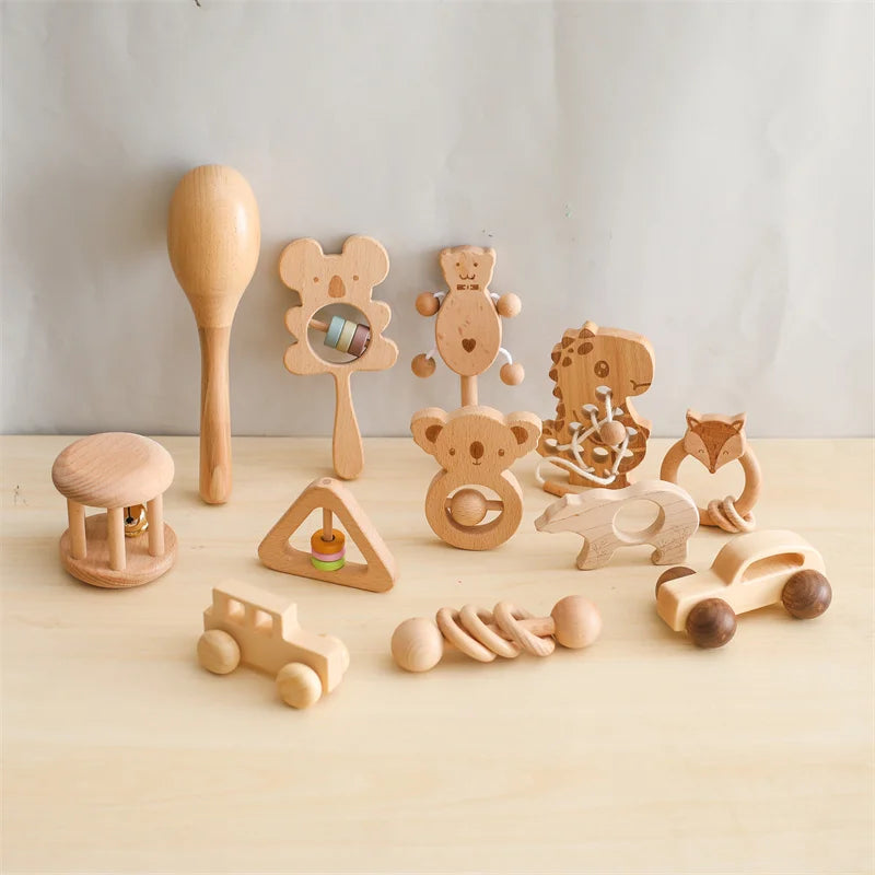 Wooden Chew Handheld Toys