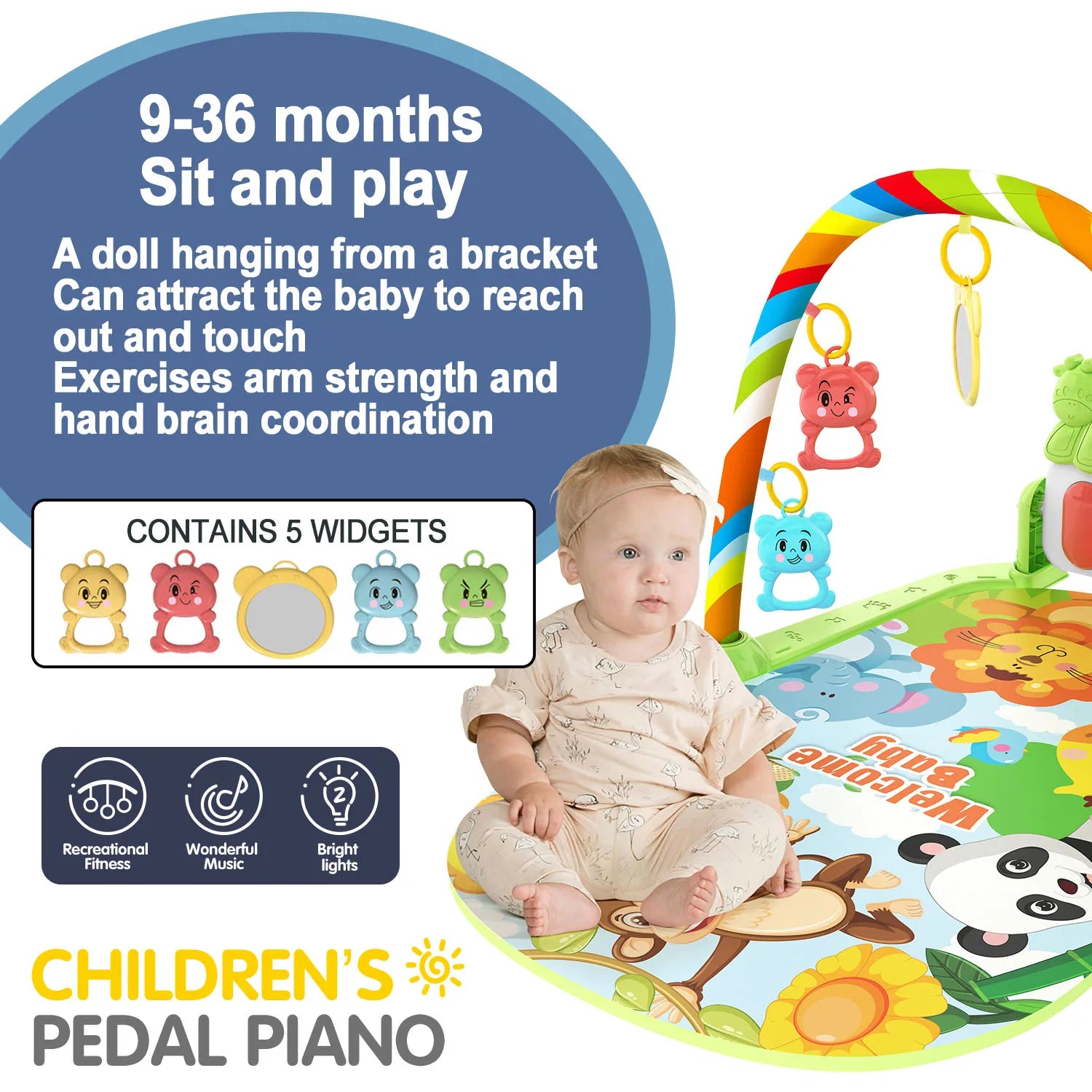 Music Fitness Baby Crawling Mat Activities