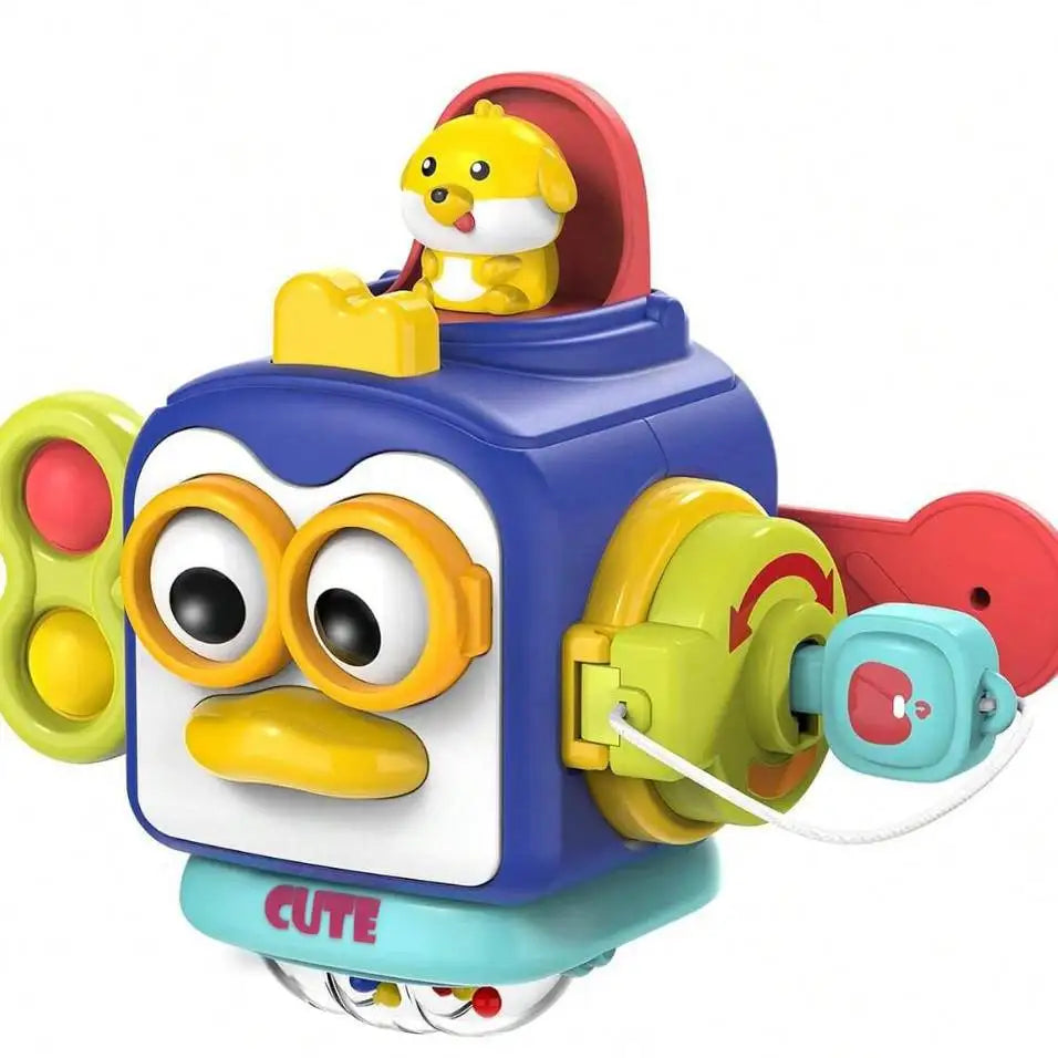 Baby Busy Board Sensory Cube