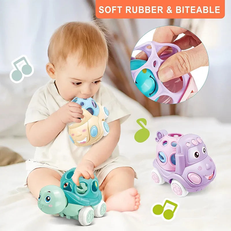 Soft Rubber Push and Go Vehicles