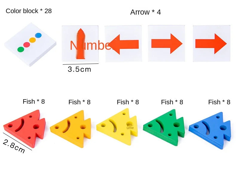 Montessori Wooden Direction and Match Game