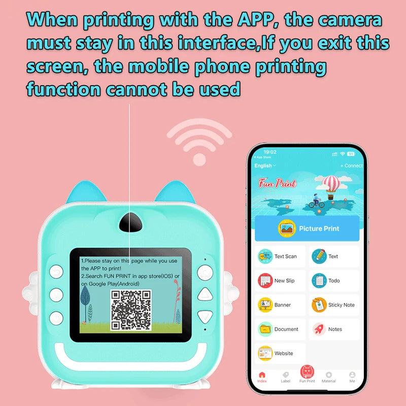 Digital Kid Camera 1080 Instant Print