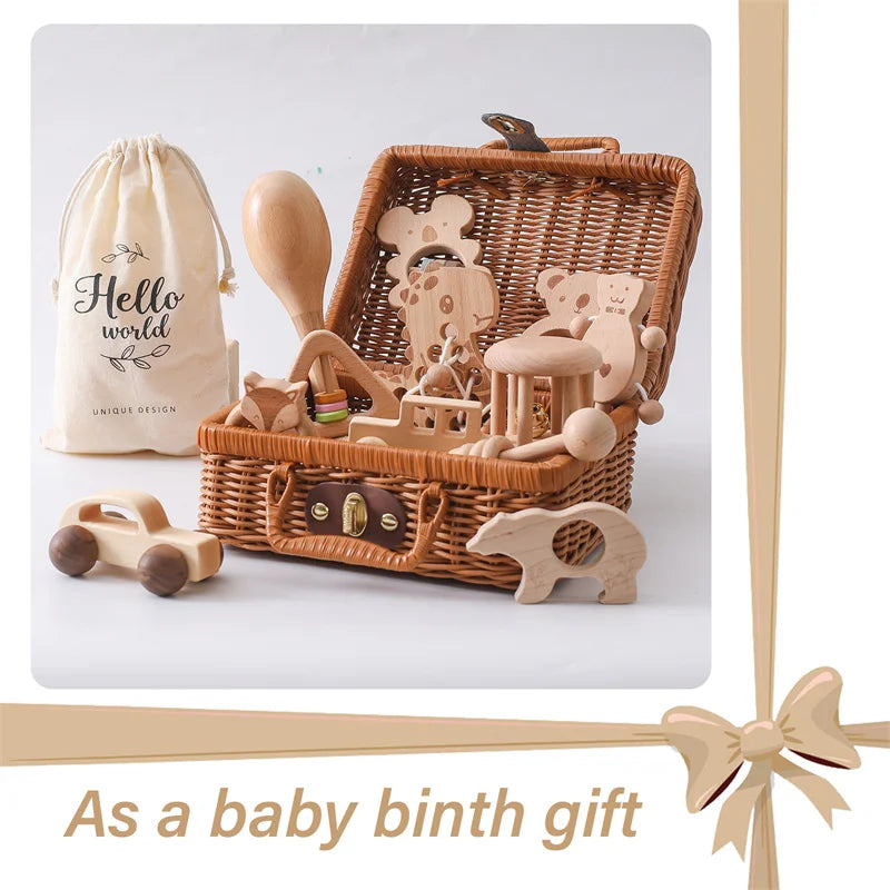 Wooden Chew Handheld Toys