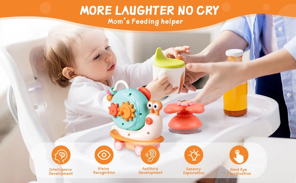 Montessori Inspired Dining Table Toy Suction Spinner