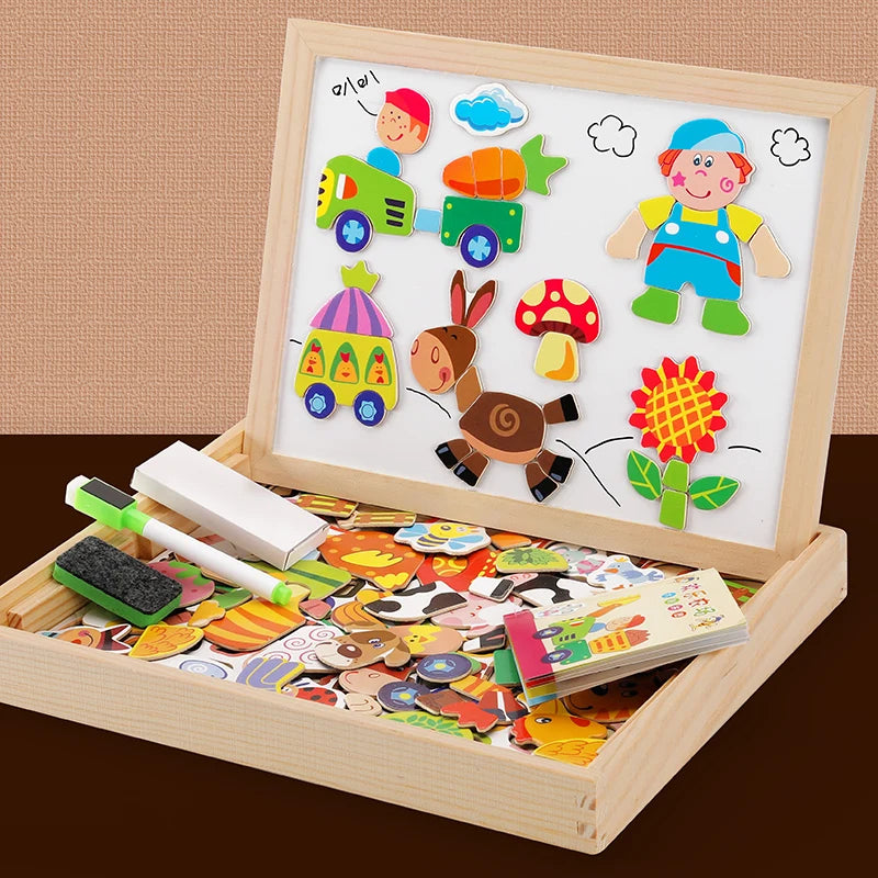 Montessori Animals Magnetic and Drawing Board