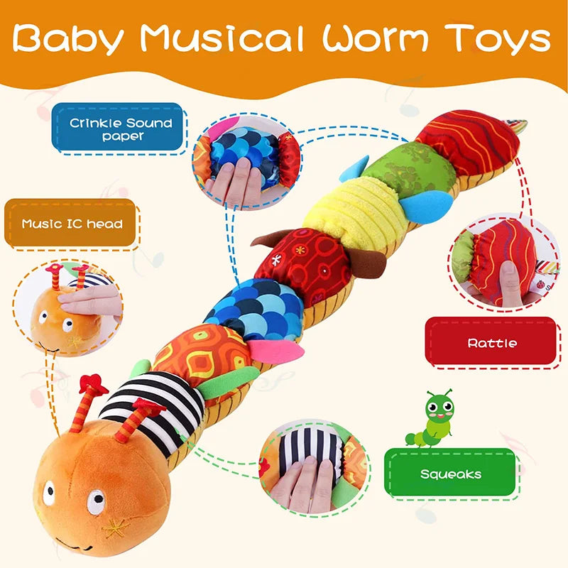 Rattle Musical Soft Caterpillar