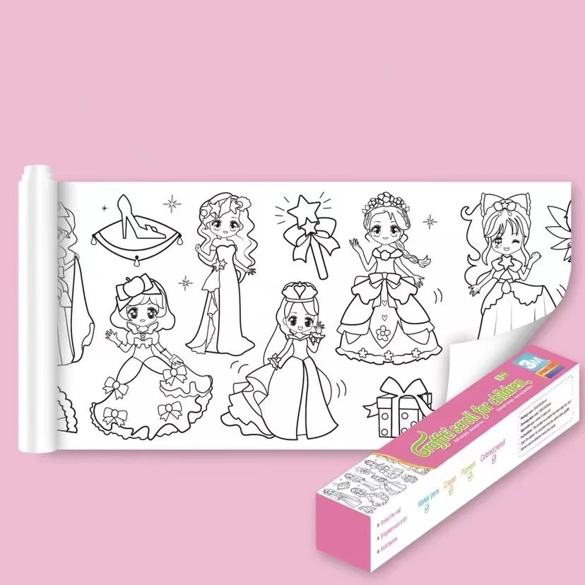 DIY Coloring Paper Roll Color Filling Paper