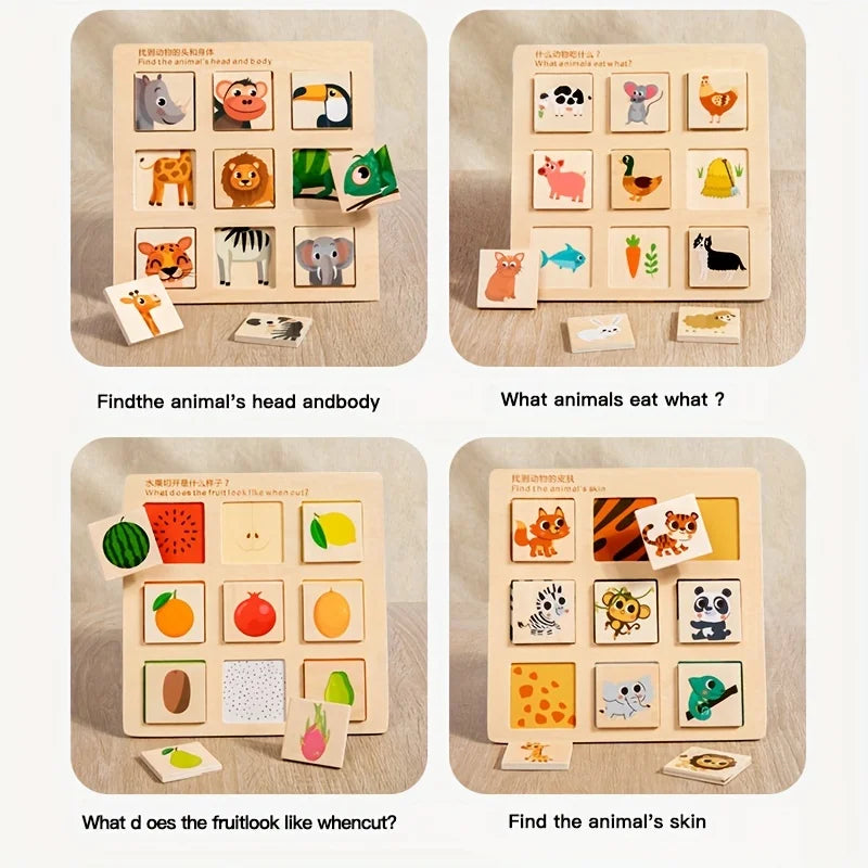 Montessori Wooden Logical Thinking Matching Puzzle