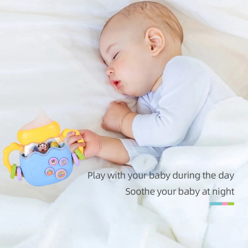 Baby Bottle Toy with Musical Rattle Teether