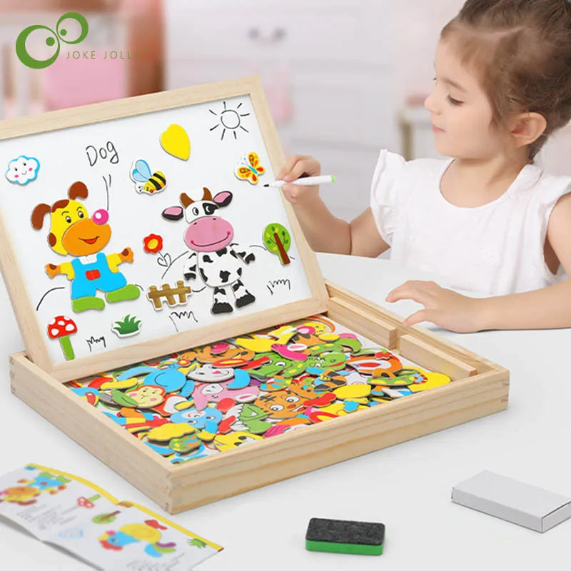 Montessori Animals Magnetic and Drawing Board