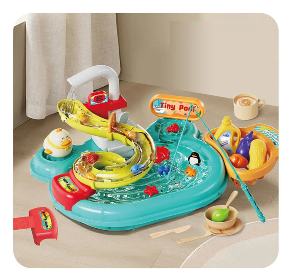 Electric Dishwasher With Running Water Play Set