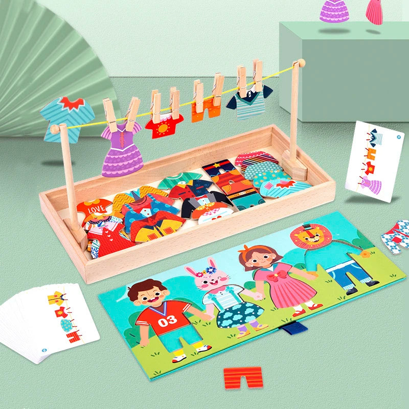 Drying Rack Clothes Dress-Up Puzzle
