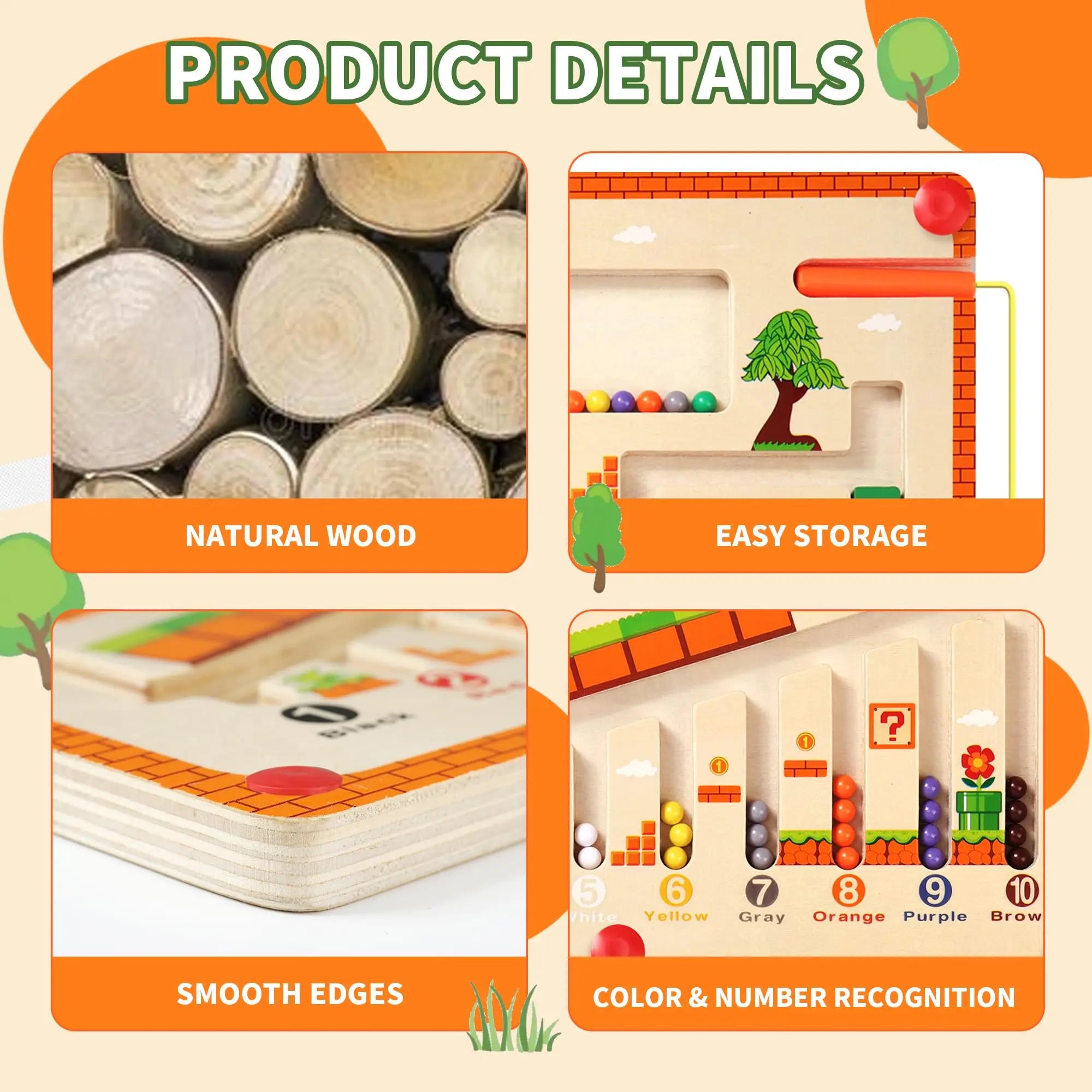 Magnetic Color and Number Maze