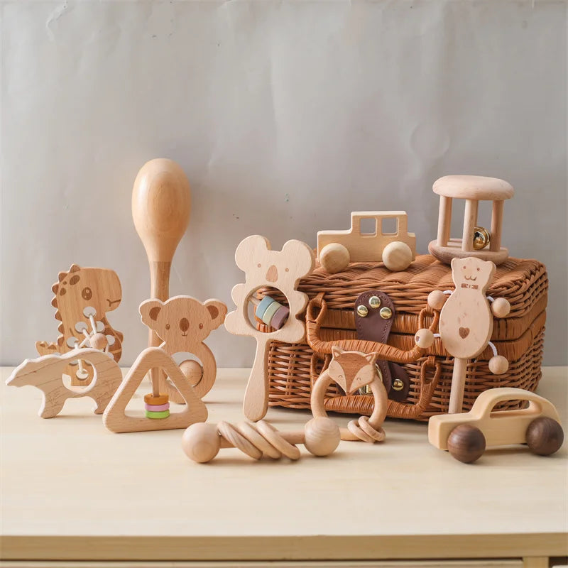 Wooden Chew Handheld Toys
