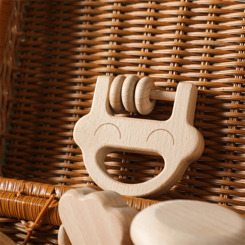 Wooden Chew Handheld Toys