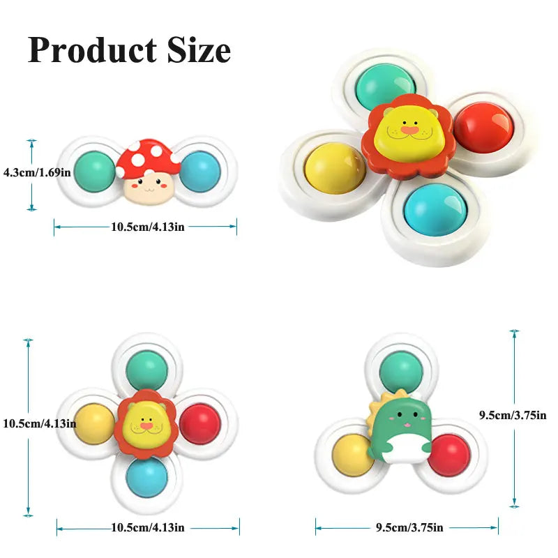 Suction Cup Spinning Cartoon Animal
