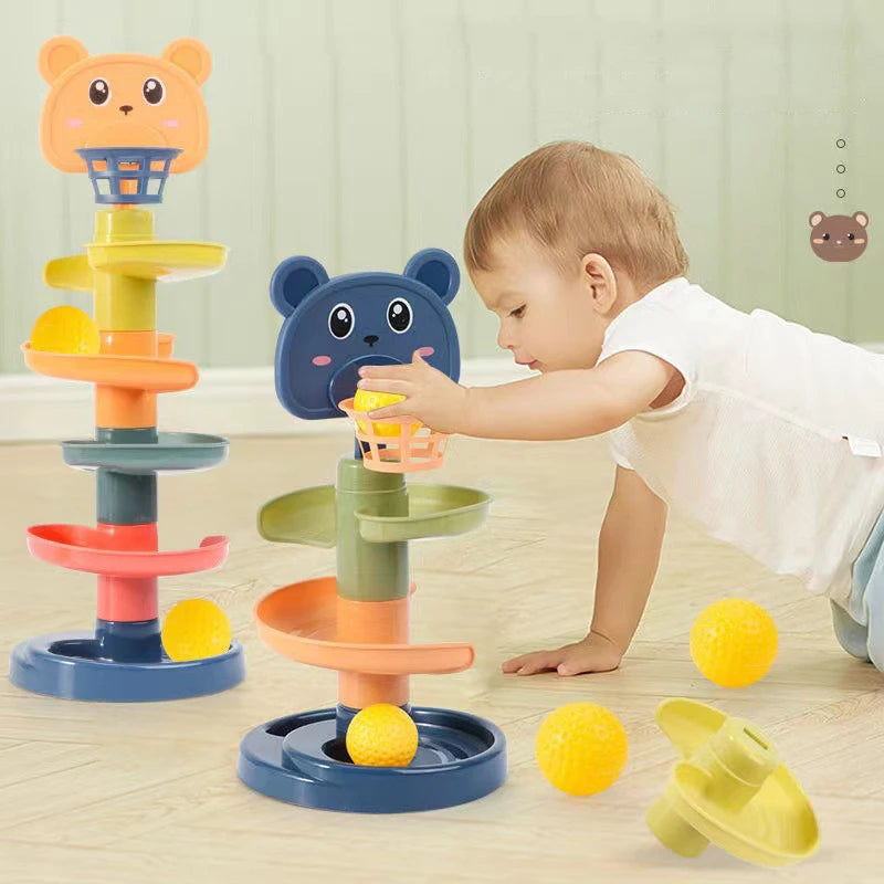 Montessori Toy Rolling Ball Tower