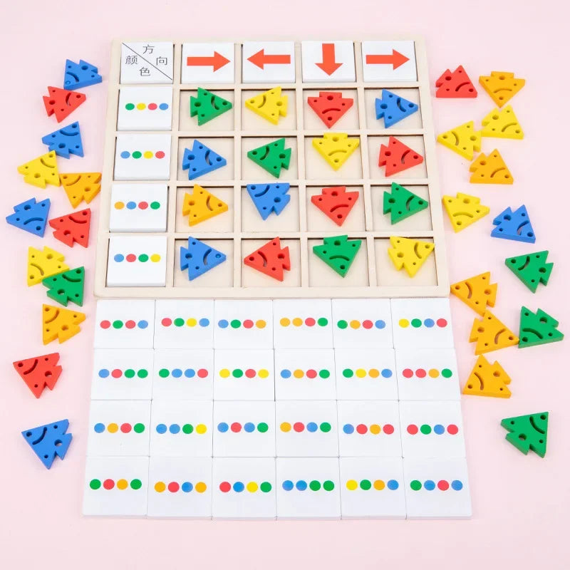 Montessori Wooden Direction and Match Game