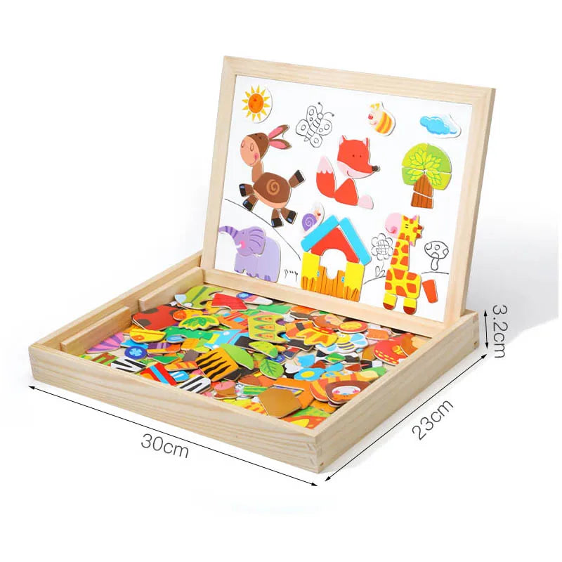 Montessori Animals Magnetic and Drawing Board