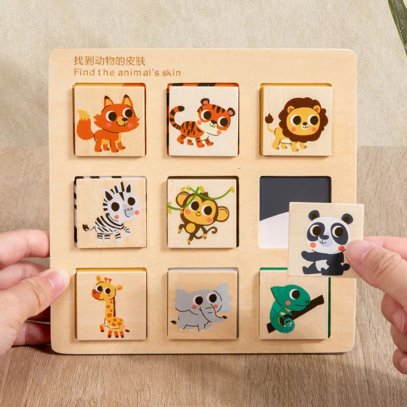Montessori Wooden Logical Thinking Matching Puzzle