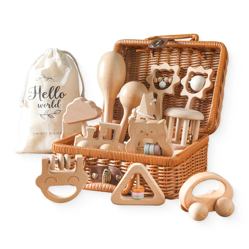 Wooden Chew Handheld Toys