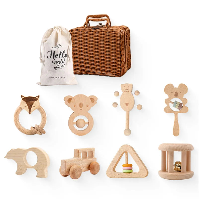 Wooden Chew Handheld Toys