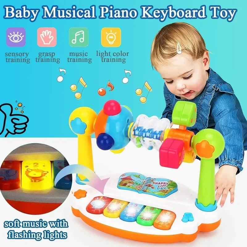 Piano Keyboard with Light Sound and Musical Toy