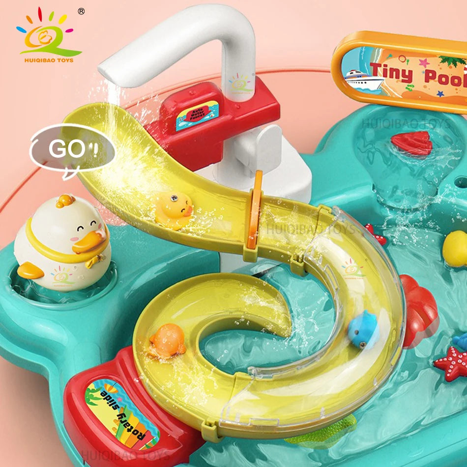 Electric Dishwasher With Running Water Play Set