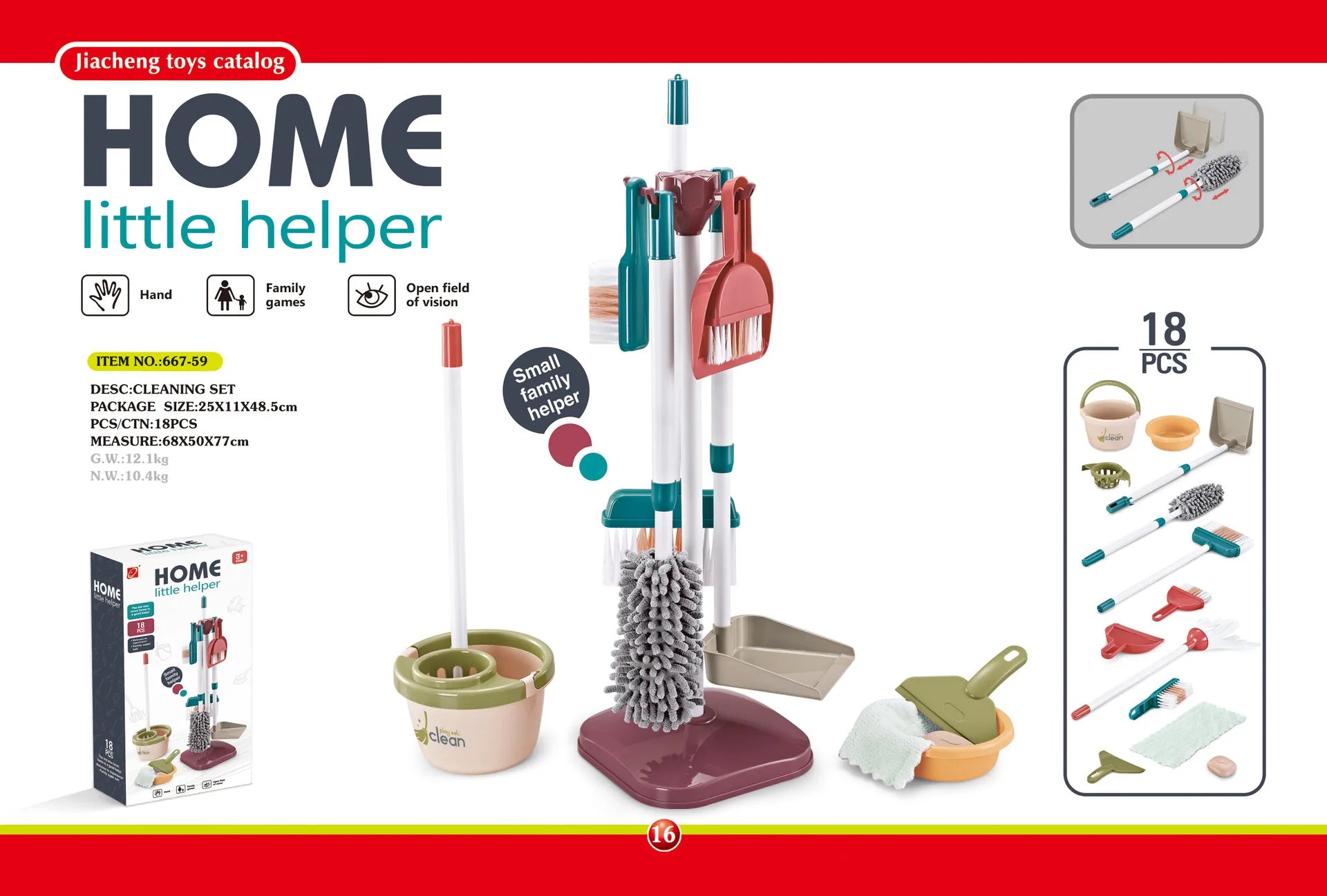 Cleaning Tool Toys Set