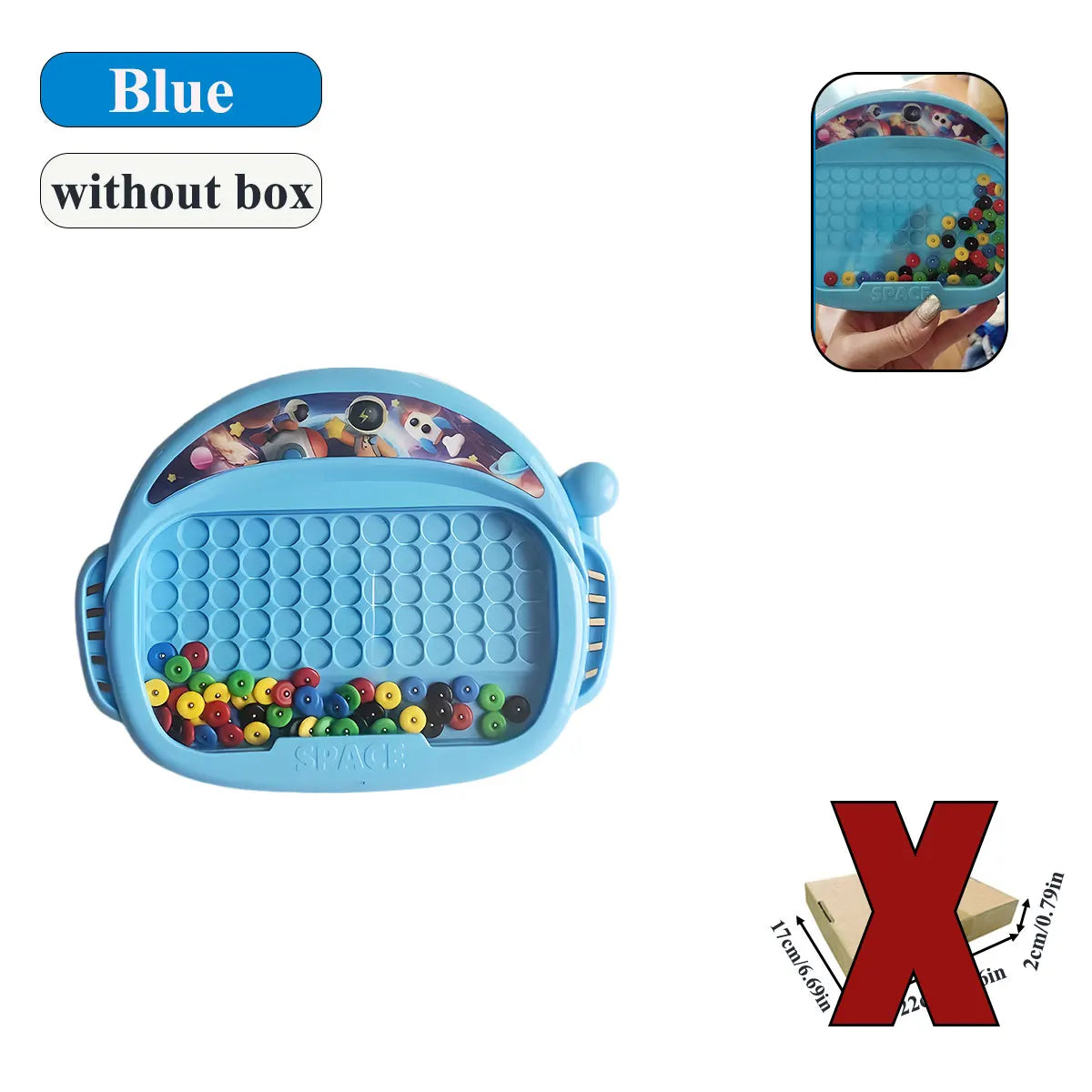 Magnetic Doodle Board with Pen & Beads